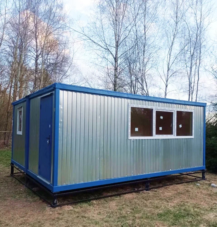 Пример бытовки с прочным каркасом для рабочих