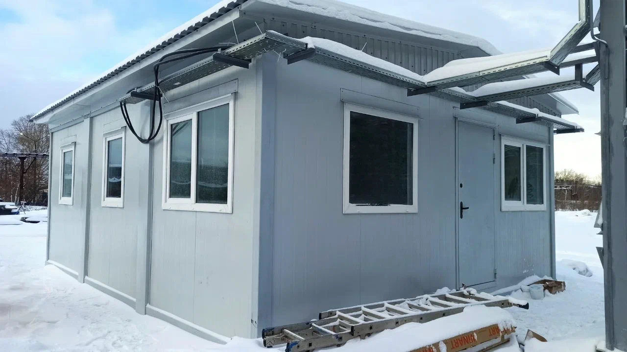 Легковозводимое каркасное модульное здание 