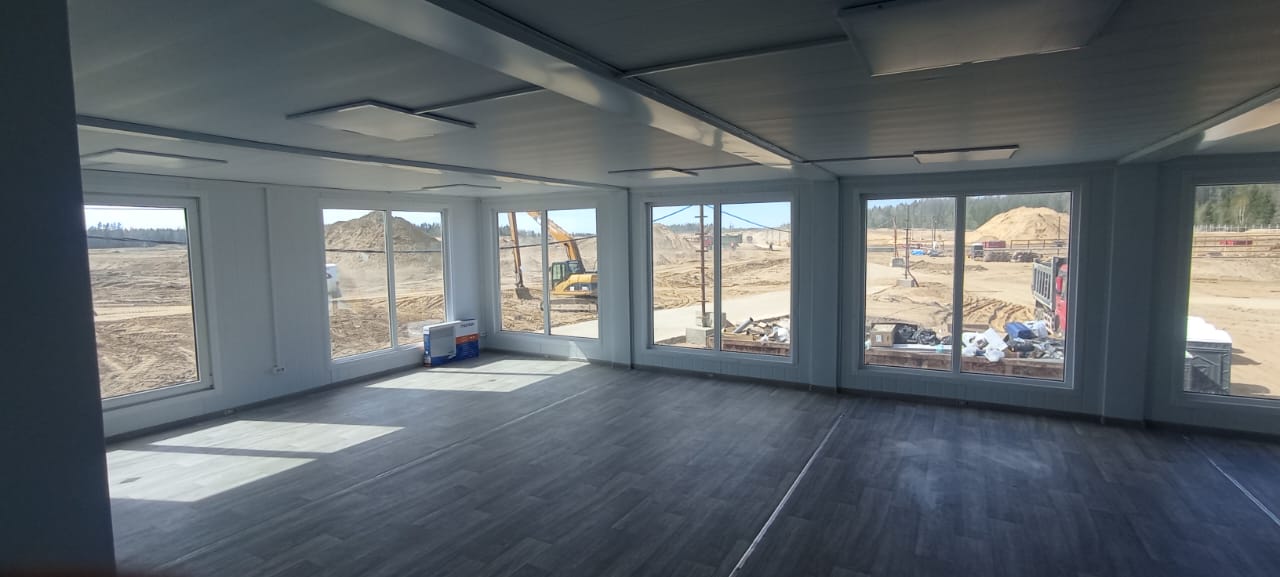 Внутренняя отделка здания из блок контейнеров