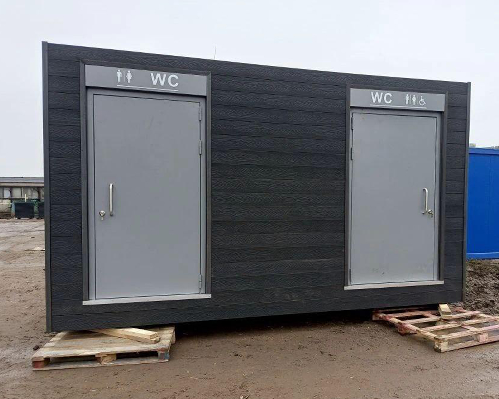 Внешняя отделка модульного туалета