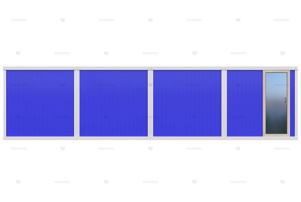 Одноэтажное модульное здание МЗ-17 из 4 блок-контейнеров БК-00