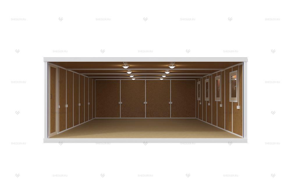 Внутренняя отделка модульного здания МЗ-17 из 4 блок-контейнеров БК-00