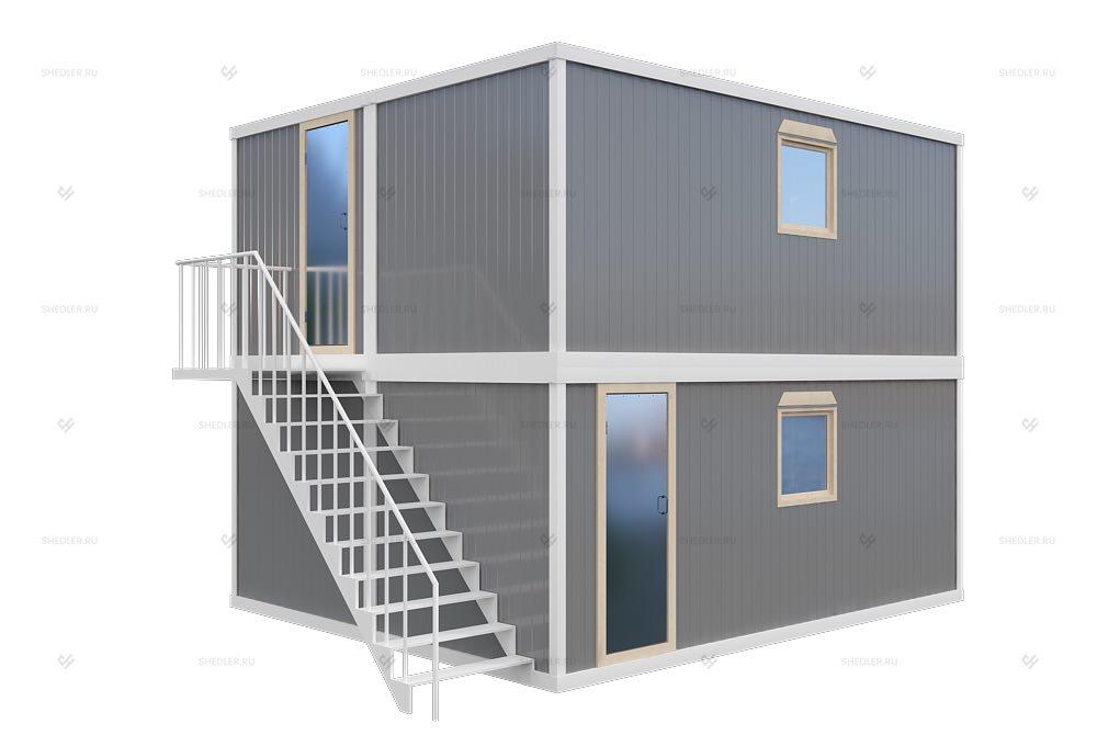 Модульное здание МЗ-26 из 4 блок-контейнеров