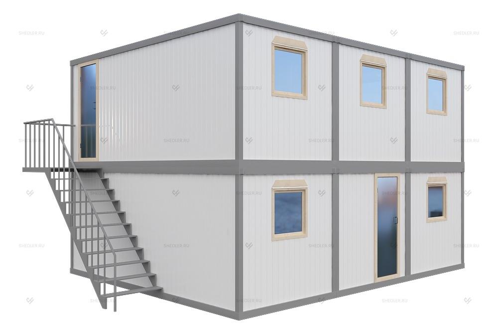 Модульное здание МЗ-25 из 6 блок-контейнеров БК-00