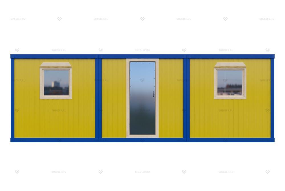 Одноэтажное модульное здание МЗ-10 из 3 блок-контейнеров