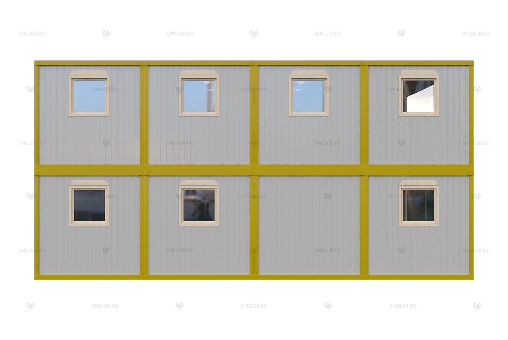 Современное модульное здание МЗ-09 из 16 блок-контейнеров