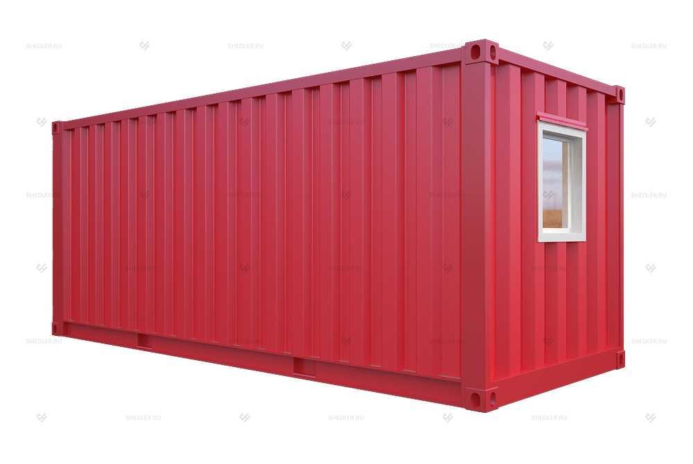 Бытовка металлическая из морского контейнера с окном