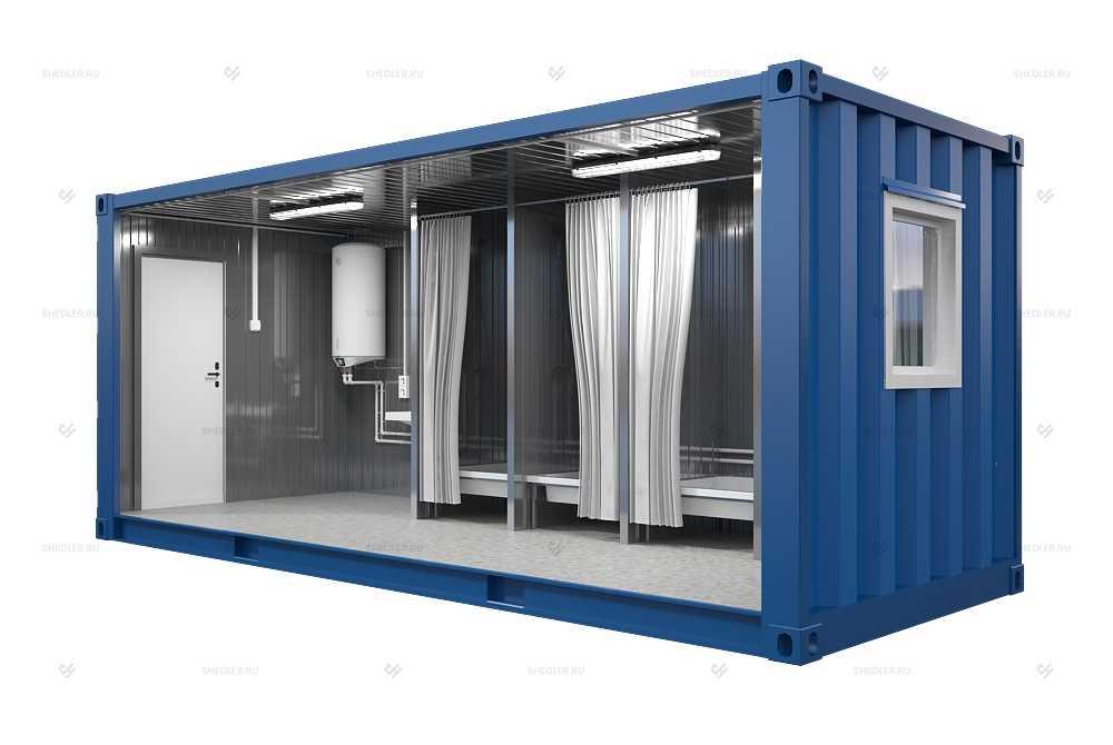 Сантехнический блок-контейнер из морского контейнера с душем