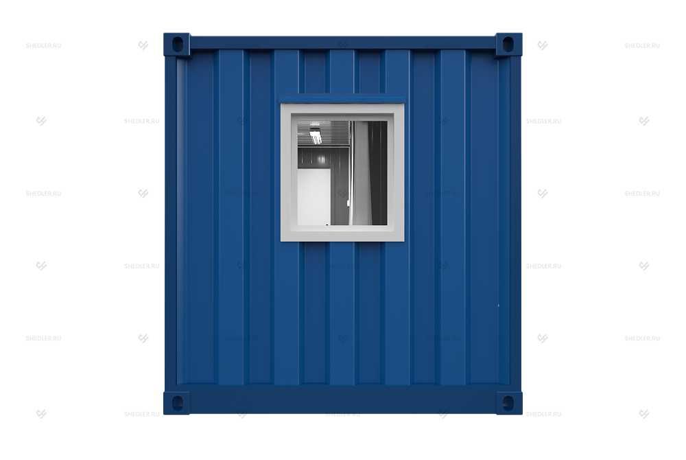 Сантехнический блок-контейнер из морского контейнера с окном