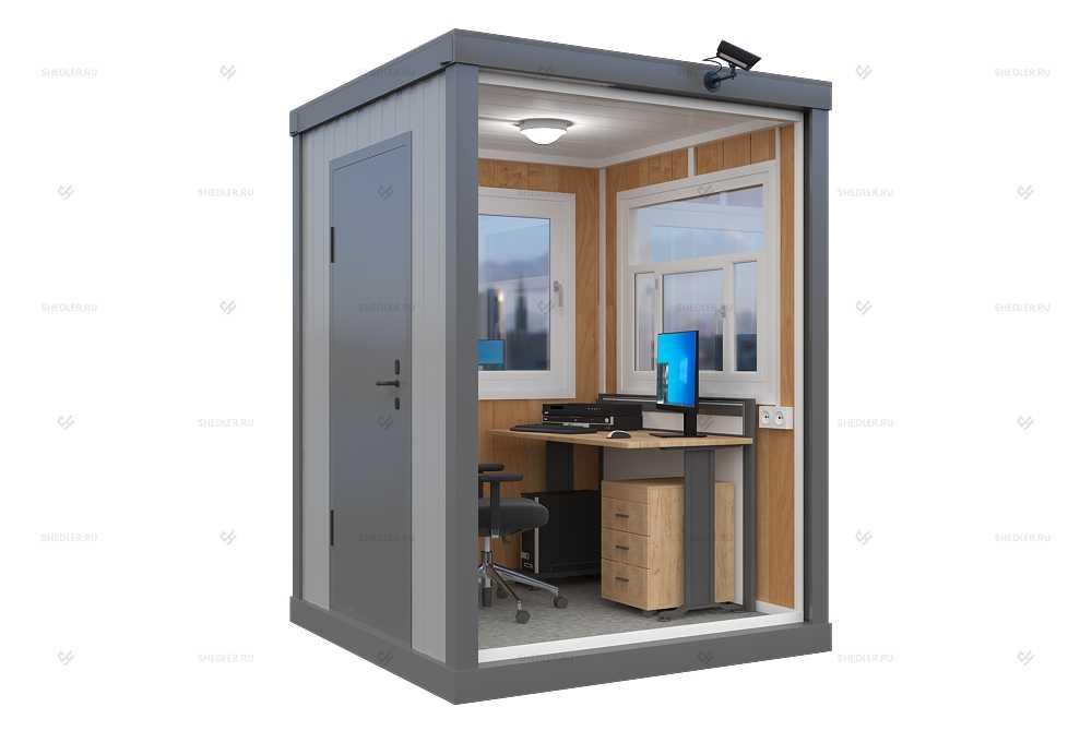 Быстровозводимый пост охраны SHEDLER БК-016 внутри