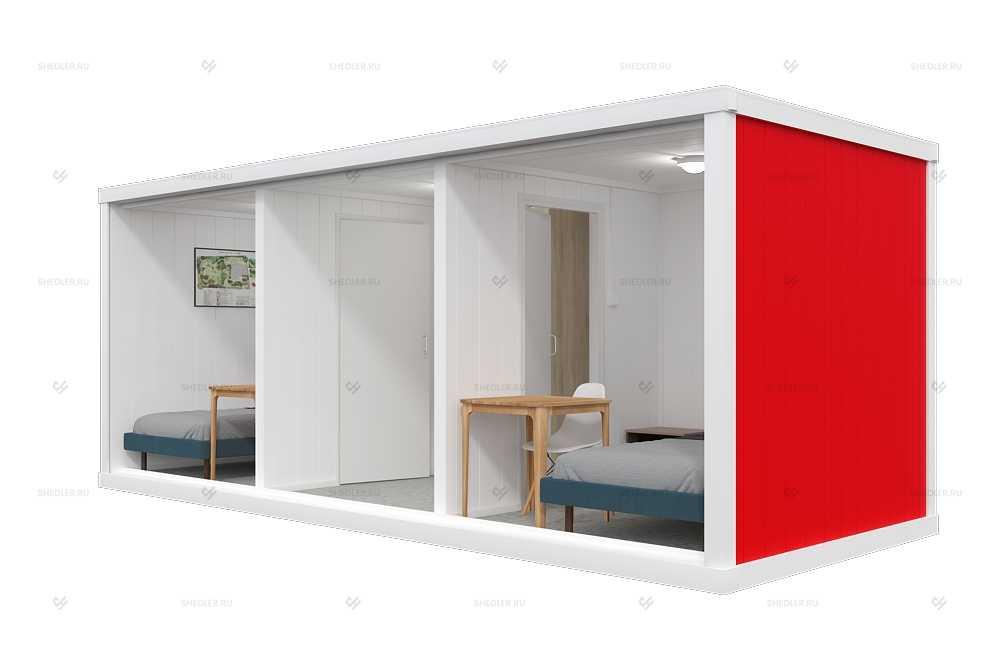 Блок контейнер БК-04 СП SHEDLER из сэндвич панелей мобильный