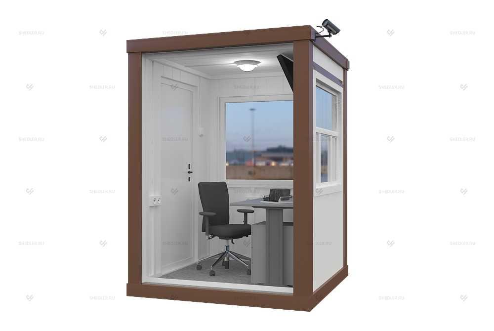 Пост охраны ПБК-05 СП SHEDLER из сэндвич-панелей внутри