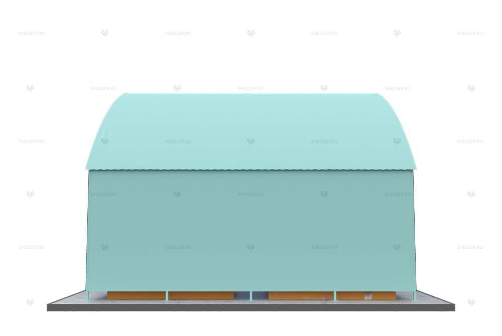 Контейнерная площадка КПМ-06 SHEDLER из профлиста на 2 мусорных контейнера