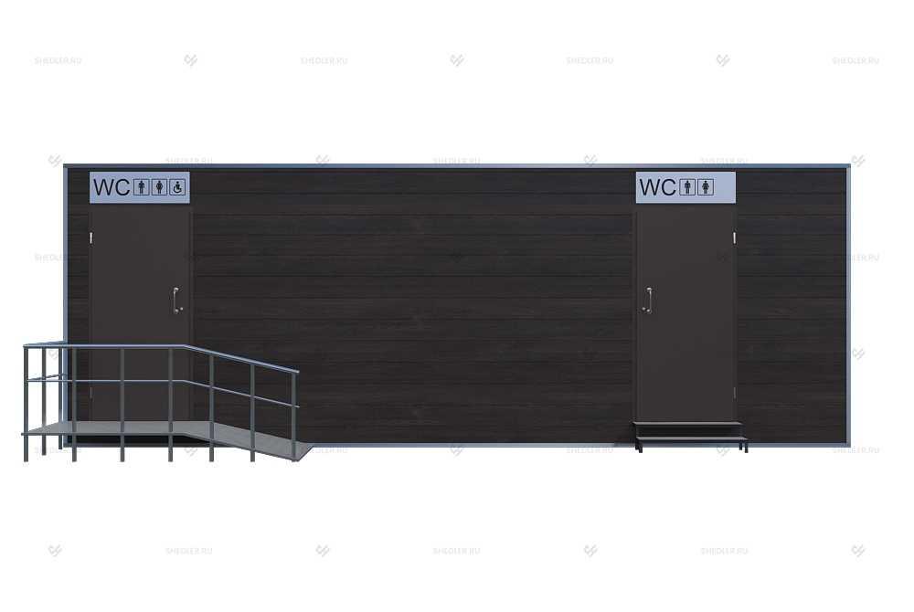 Модульное здание туалета SHEDLER ТМ-8-Н-А