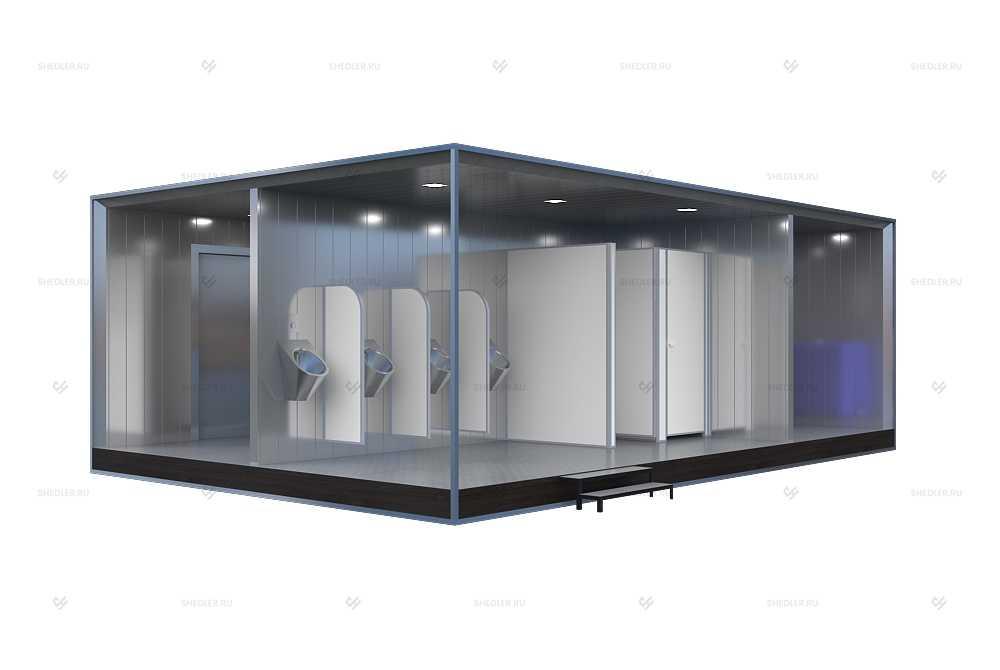 Модульный туалет SHEDLER внутри