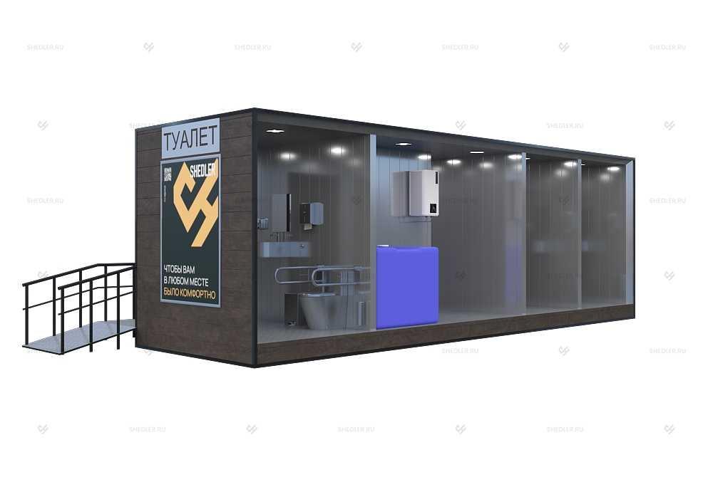 Отделка модульного туалета