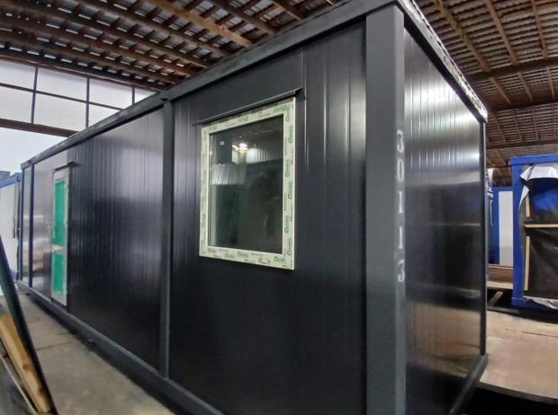 Модульная проходная из блок-контейнера из сэндвич-панелей в Москве