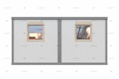 Одноэтажное модульное здание МЗ-13 из 2 блок-контейнеров БК-00