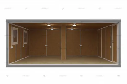 Внутренняя отделка модульного здания МЗ-13 из 2 блок-контейнеров БК-00