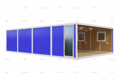 Модульное здание МЗ-17 из 4 блок-контейнеров БК-00 внутри