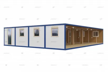 Модульное здание МЗ-22 из 8 блок-контейнеров внутри