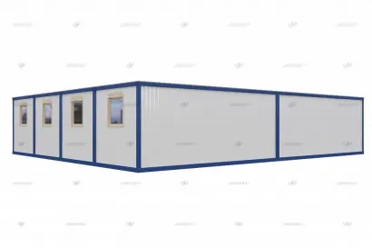 Одноэтажное модульное здание МЗ-22 из 8 блок-контейнеров