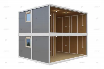 Отделка модульного здания МЗ-26 из 4 блок-контейнеров