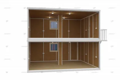 Внутренняя отделка модульного здания МЗ-26 из 4 блок-контейнеров