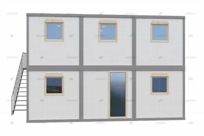 Двухэтажное модульное здание МЗ-25 из 6 блок-контейнеров БК-00