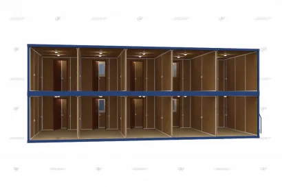 Внутренняя отделка модульного здания МЗ-53 из 10 блок-контейнеров
