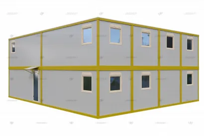 Двухэтажное модульное здание МЗ-09 из 16 блок-контейнеров