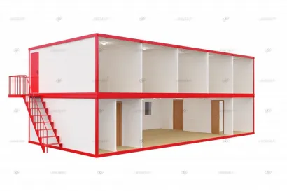 Модульное здание МЗ-49 СП из 10 блок-контейнеров внутри