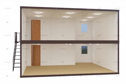 Внутренняя отделка модульного здания МЗ-20 СП из 6 блок-контейнеров