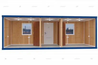 Быстровозводимый блок-контейнер с верандой