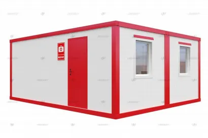 Медпункт из сэндвич-панелей БКМ-02 из 2 блок-контейнеров