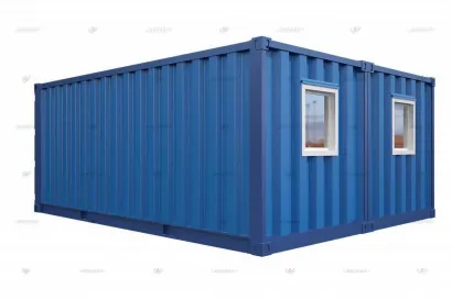 Бытовка жилая из двух морских контейнеров с окнами