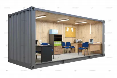 Бытовка-распашонка из морского контейнера внутри