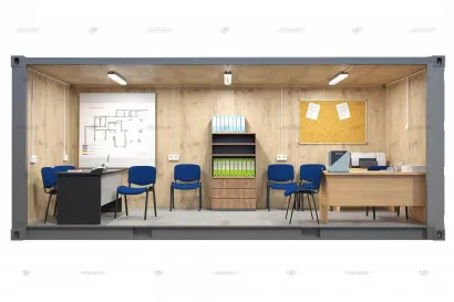 Бытовка-распашонка металлическая из морского контейнера внутри