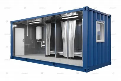 Сантехнический блок-контейнер из морского контейнера с душем