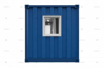 Сантехнический блок-контейнер из морского контейнера с окном