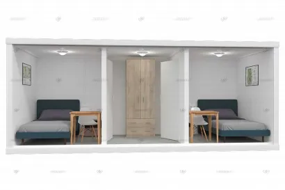 Блок контейнер БК-04 СП SHEDLER из сэндвич панелей внутри