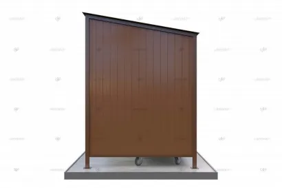 Контейнерная площадка КПМ-08 SHEDLER из профлиста С8 открытая на 3 мусорных контейнера