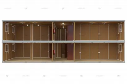 Внутренняя отделка модульного здания МЗ-40 из 20 блок-контейнеров