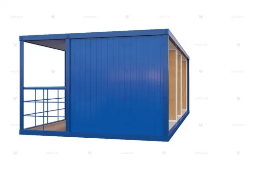 Быстровозводимый блок-контейнер с верандой SHEDLER