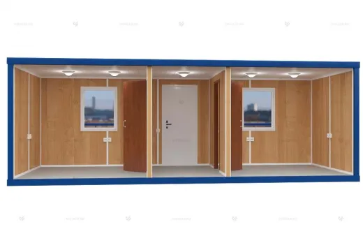 Быстровозводимый блок-контейнер с верандой