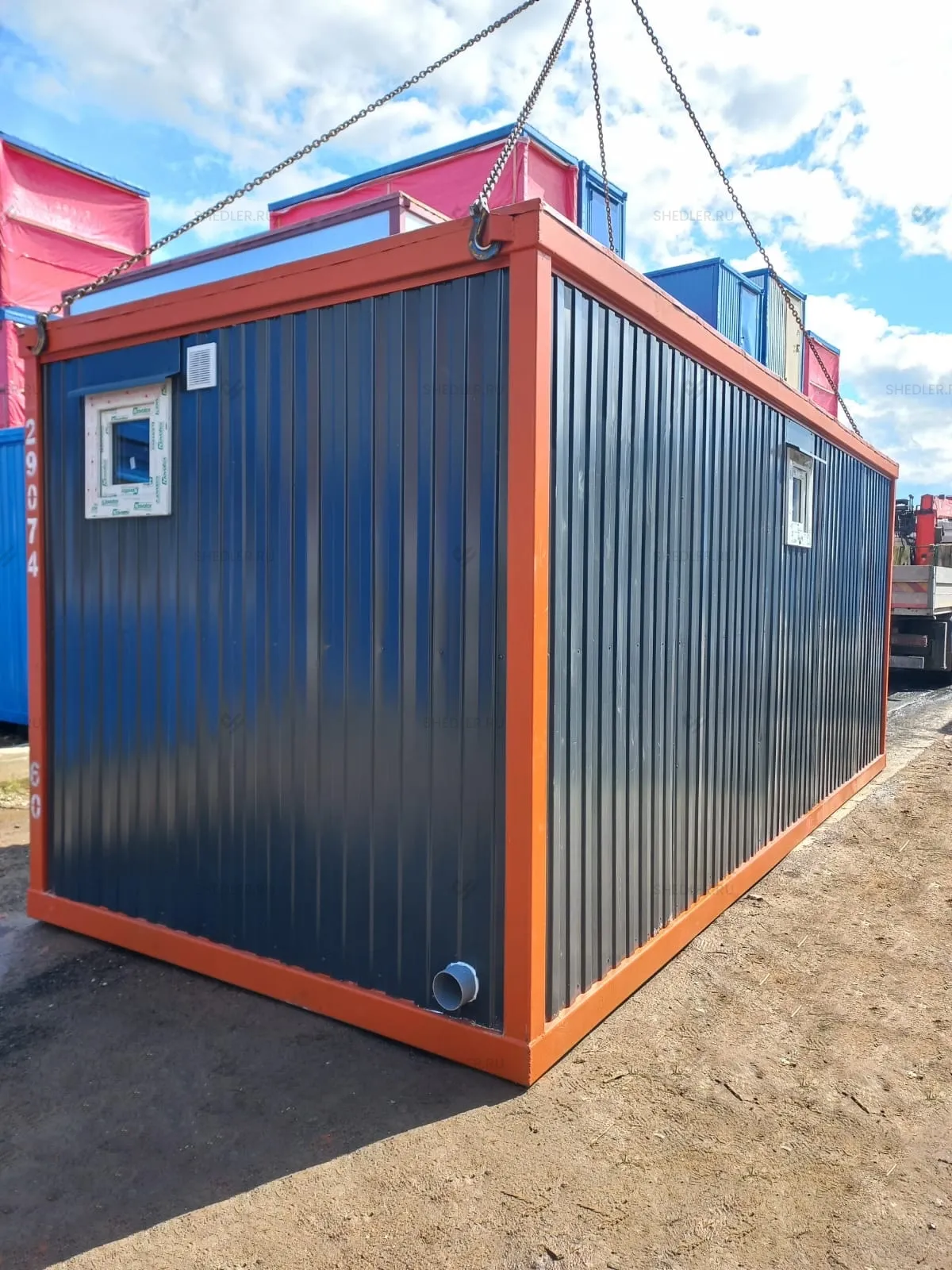 Сантехнический блок-контейнер на основе БК-04 ПВХ в Московской области