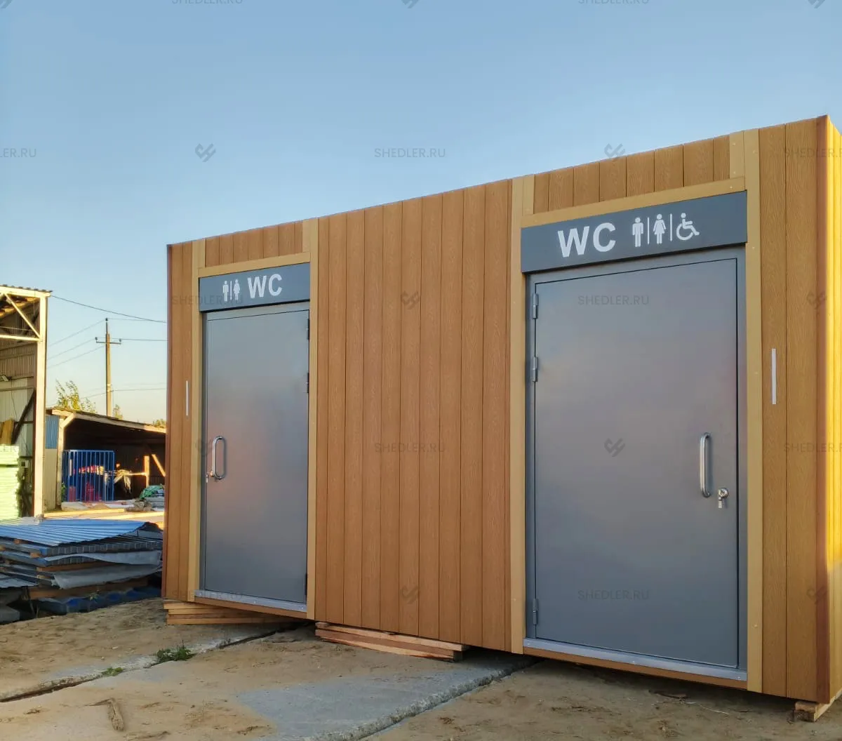 Автономный модульный туалет на 2 кабинки в Москве