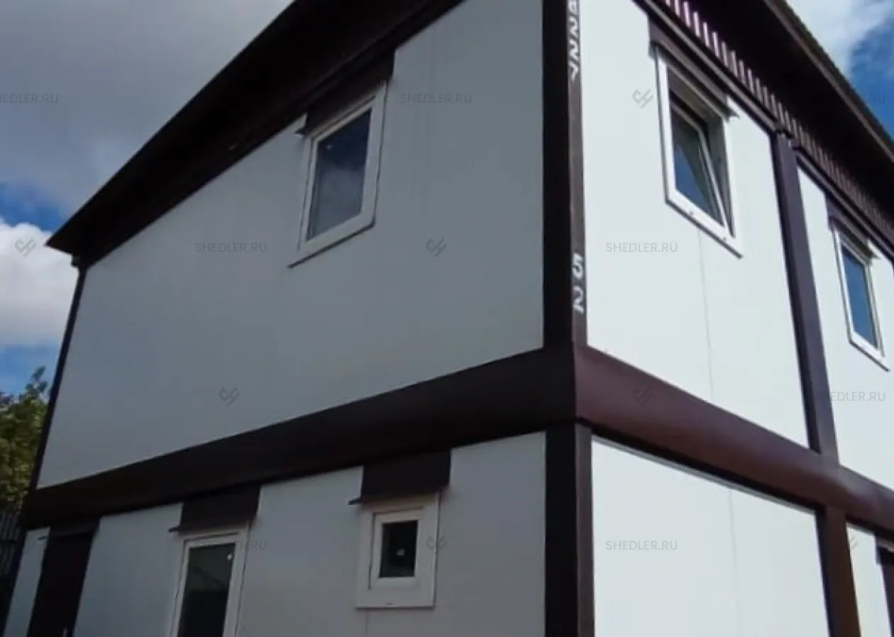 Модульное здание из 8-и блок-контейнеров в Москве