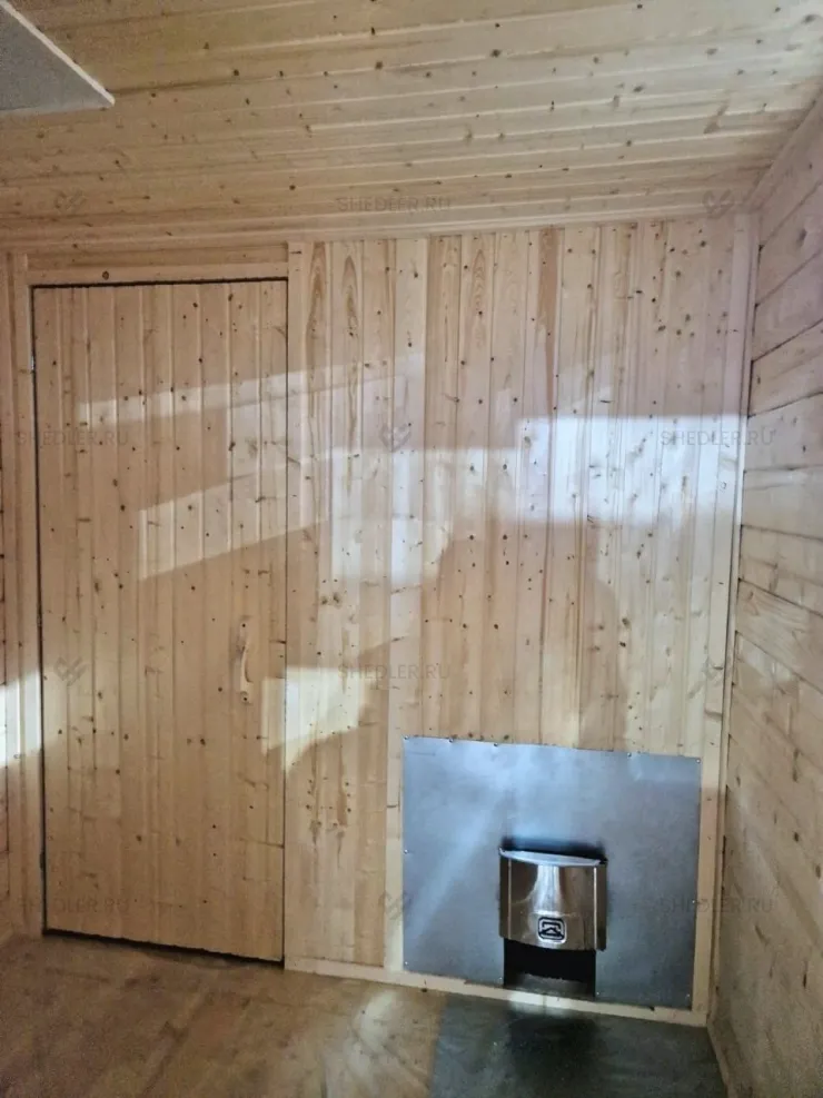 Брусовая баня SHEDLER с внутренней отделкой из вагонки