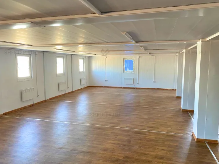 Отделка пола и потолка в модульном здании